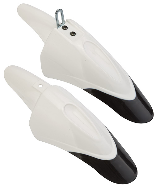 Крылья 12"-14" FD-36F/R крепл. на кронштейнах, пластиковые чёрно-белые, комплект