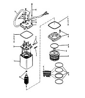 Насос отсечки мощности (прямоугольный двигатель Eaton) 2-х тактного ПЛМ MERCURY 50EO Серийный номер от 0A721308 и выше