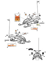 Наклейки снегохода ТАЙГА РМ РЫСЬ