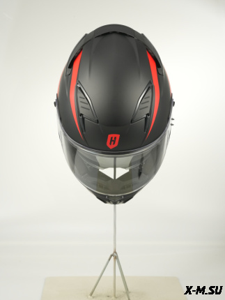 Шлем интеграл HETOSHI FF938 double visor Цв.Черно-красный Матовый р.XL