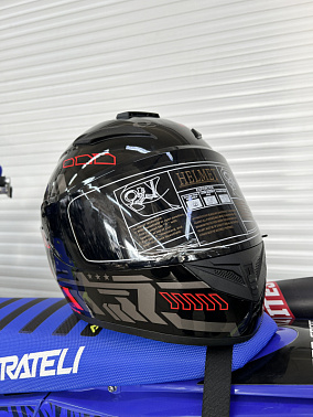 Шлем интеграл HETOSHI XD1-96 цв. Черно красный глянцевый  р. XXXL