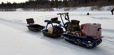 Мотобуксировщик Альбатрос-L 8 с фарой