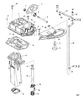 Выхлопная труба(SN USA-0T801000/ BEL-0P268000 и выше) 2-Х ТАКТНОГО ПЛМ MERCURY 90 Серийный номер от 0G760300 до 0T979999