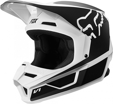 Мотошлем подростковый Fox V1 Przm Youth Helmet Black/White