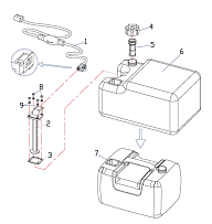 ТОПЛИВНЫЙ БАК 4-Х ТАКТНОГО ПЛМ HIDEA HDF5