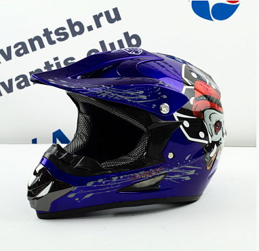 Шлем кроссовый Avantis Game 12, Синий