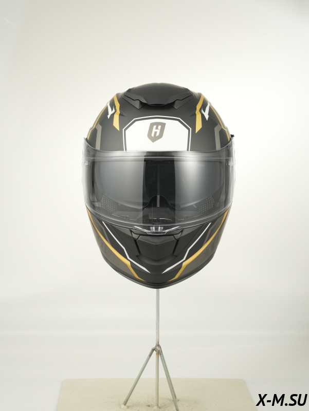 Шлем модуляр HETOSHI FF935 Shogun цв.Черно-бело-золотой  Матовый р.S